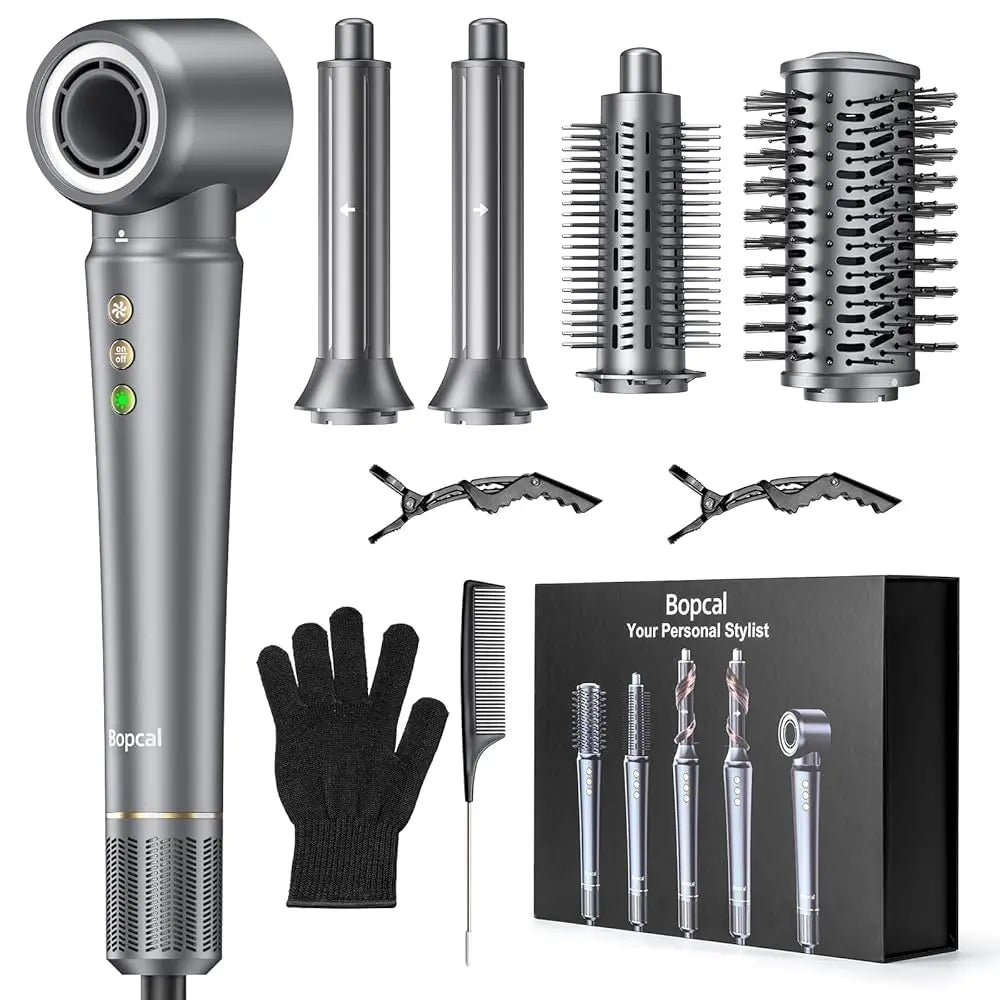 BOPCAL 5 In 1 Hair Styler With Travel Bag Air Wrap 1200W Dryer