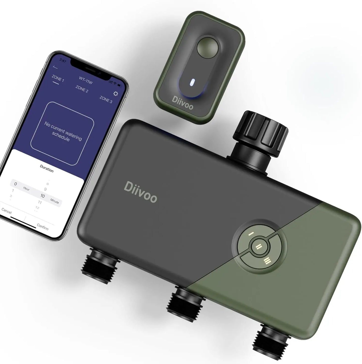 Diivoo Garden WiFi Water Timer 3/4 Zone Irrigation Controller