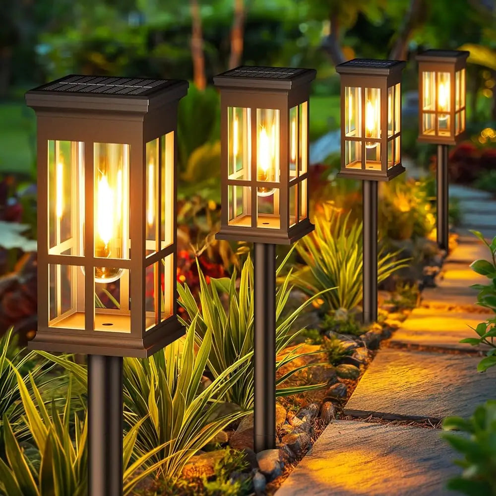 Solar Pathway Light Outdoor LED Lamp IP65 Waterproof Garden Decor