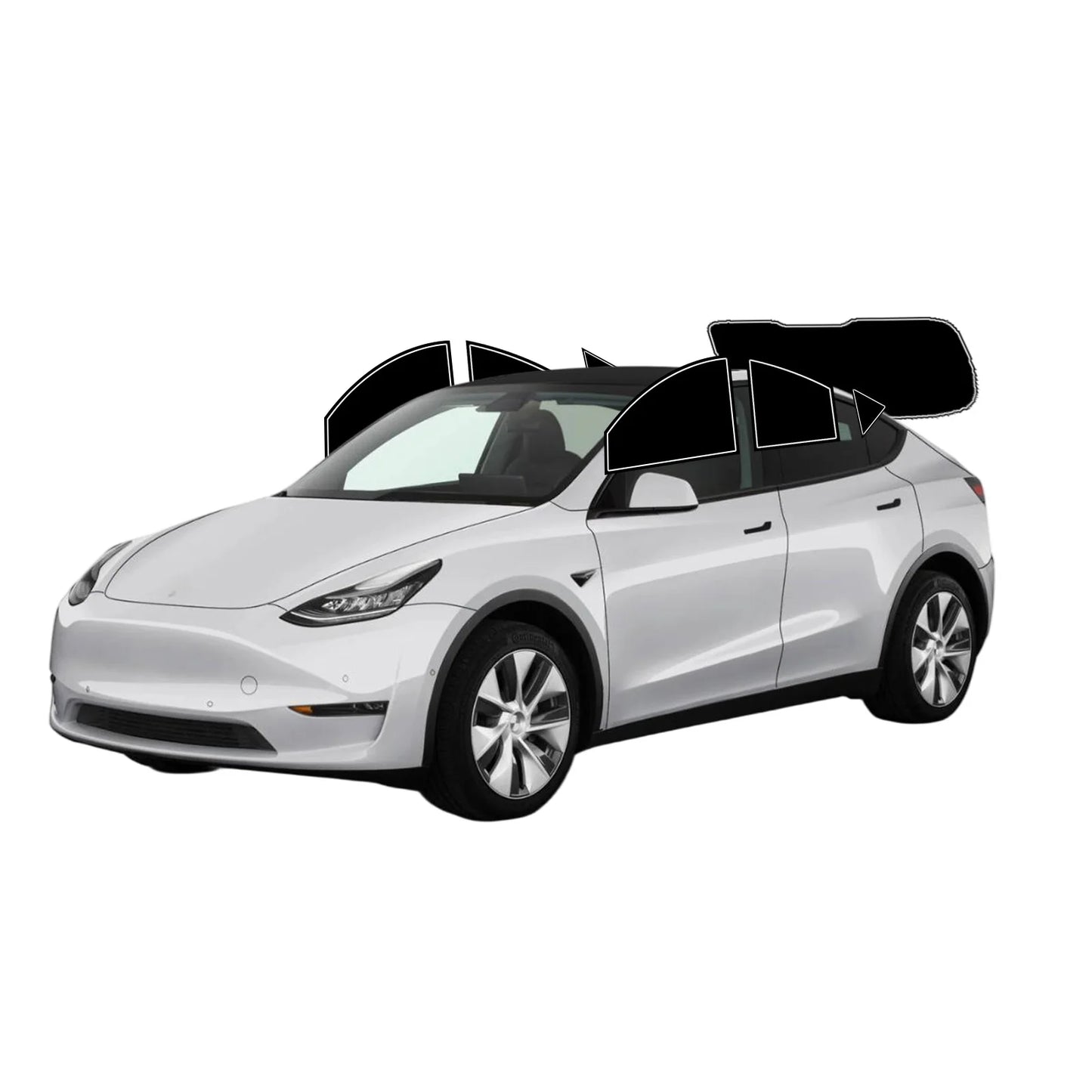 Precut Window Tint Car for Tesla Model Y 2020-2024 Sun Uv-Ir Blocking Heat & Glare 2Ply Window Protector Privacy Films Shade
