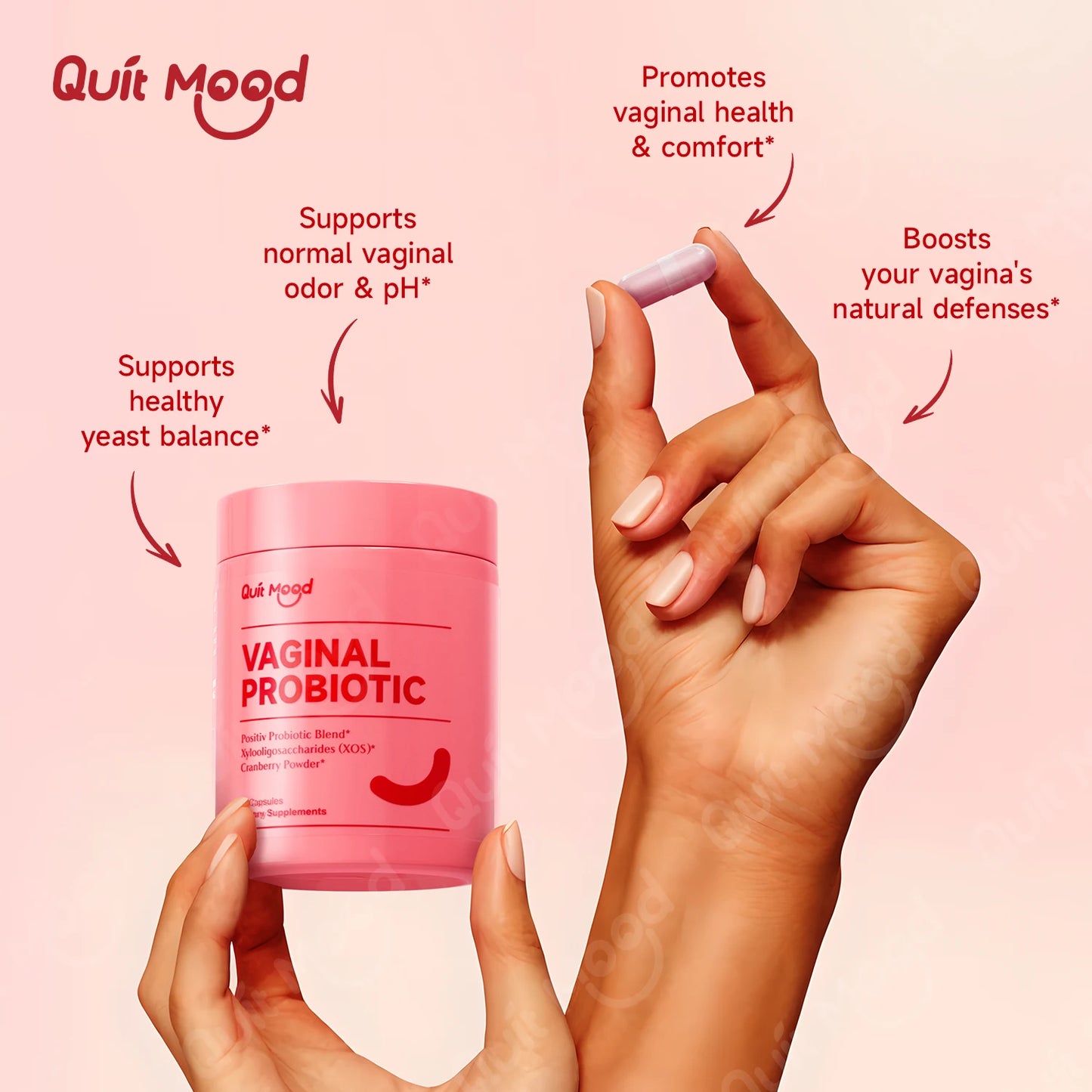 Quit Mood Probiotics For Women Balance With Prebiotics And Cranberry