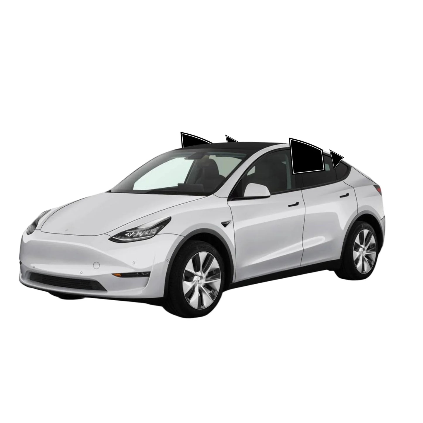 Precut Window Tint Car for Tesla Model Y 2020-2024 Sun Uv-Ir Blocking Heat & Glare 2Ply Window Protector Privacy Films Shade