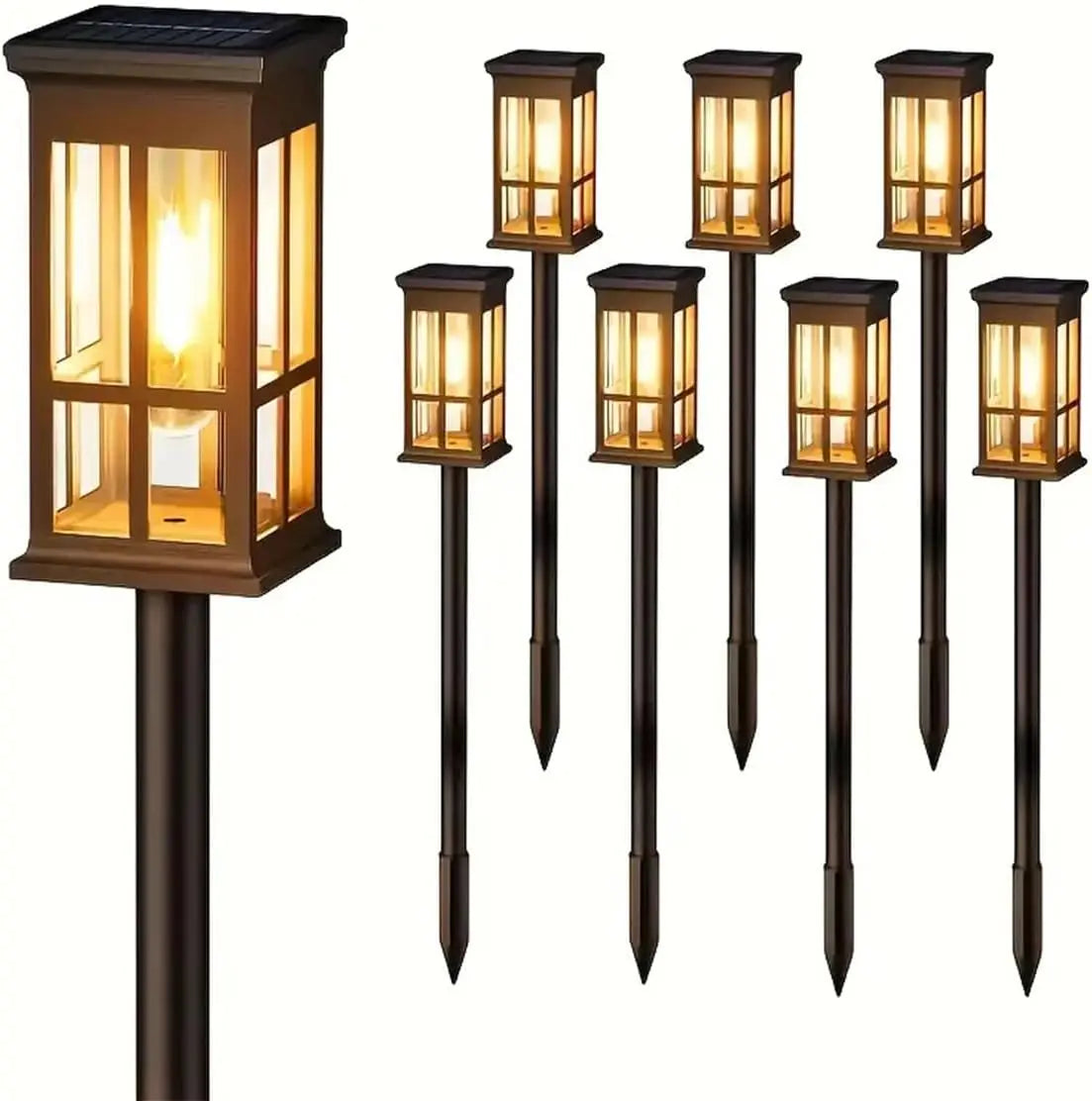 Solar Pathway Light Outdoor LED Lamp IP65 Waterproof Garden Decor