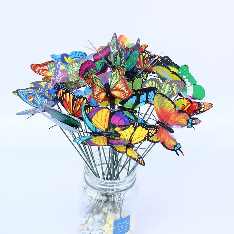 Butterfly Garden Stakes 3D PVC Wings Yard Decor For Home Patio