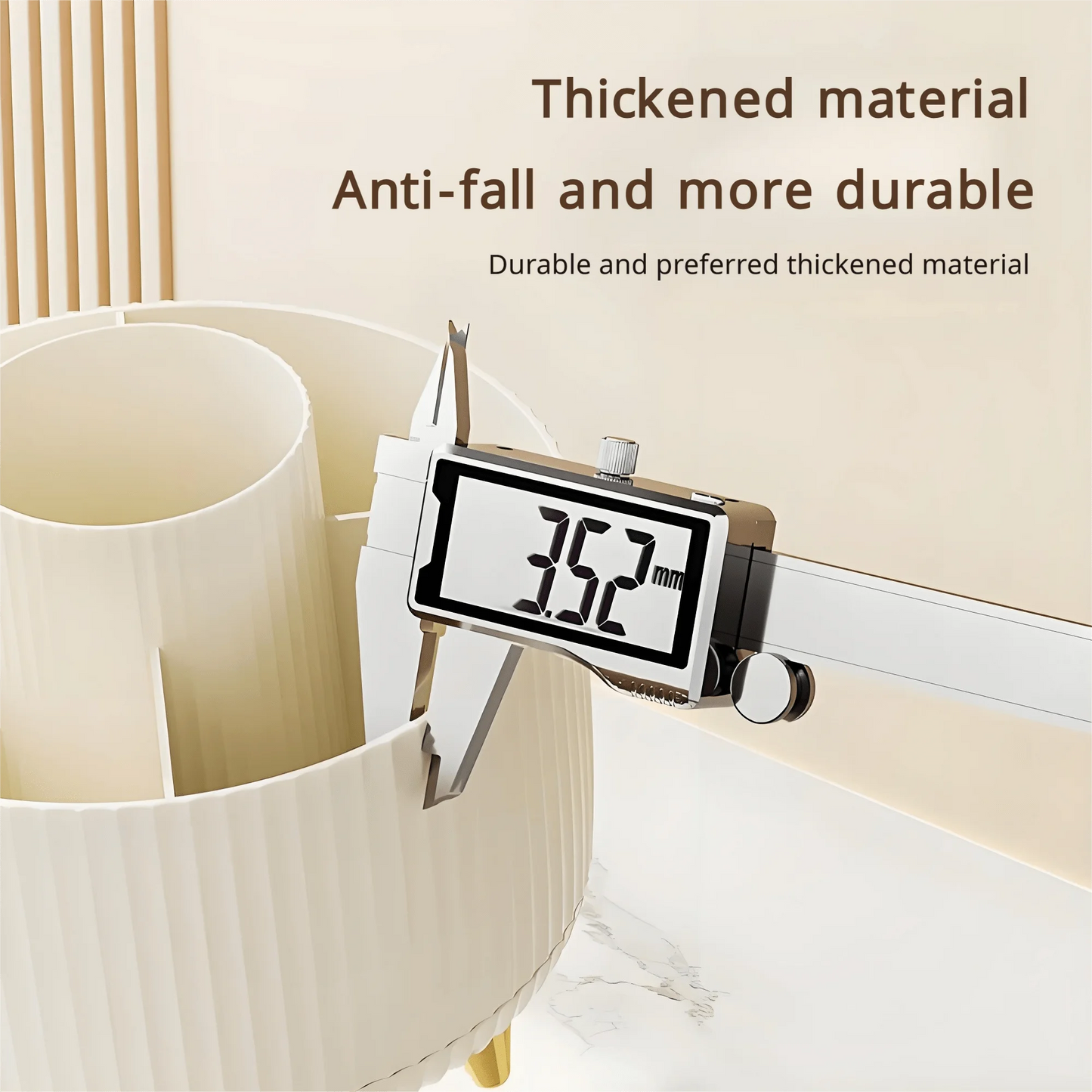1 Pack 360 Rotating Makeup Organizer Large Capacity Skincare Storage Holder Multi Compartment Cosmetic Display Case for Vanity Bathroom Countertop