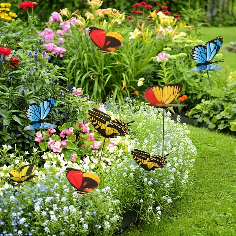 Butterfly Garden Stakes 3D PVC Wings Yard Decor For Home Patio