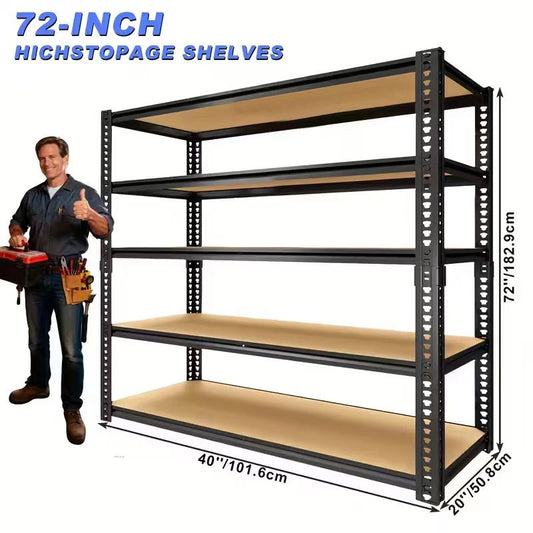 Sturdy Metal Storage Racks With Adjustable Shelves for Garages