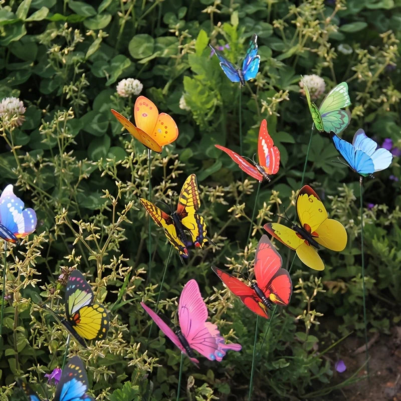 Butterfly Garden Stakes 3D PVC Decorations For Yard And Patio