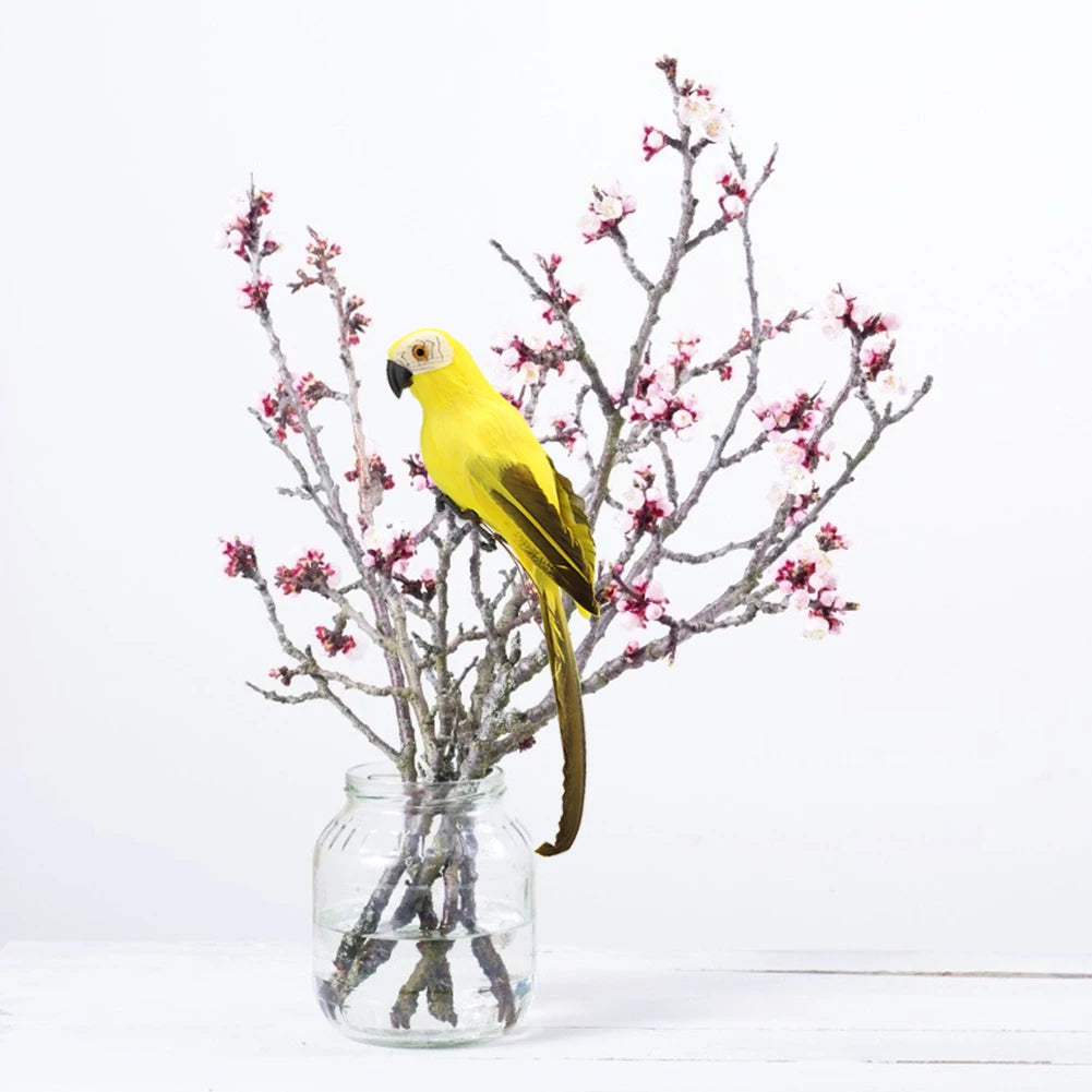 Alloet Garden Bird Prop Decor Foam Parrot Lawn Figurine Ornament