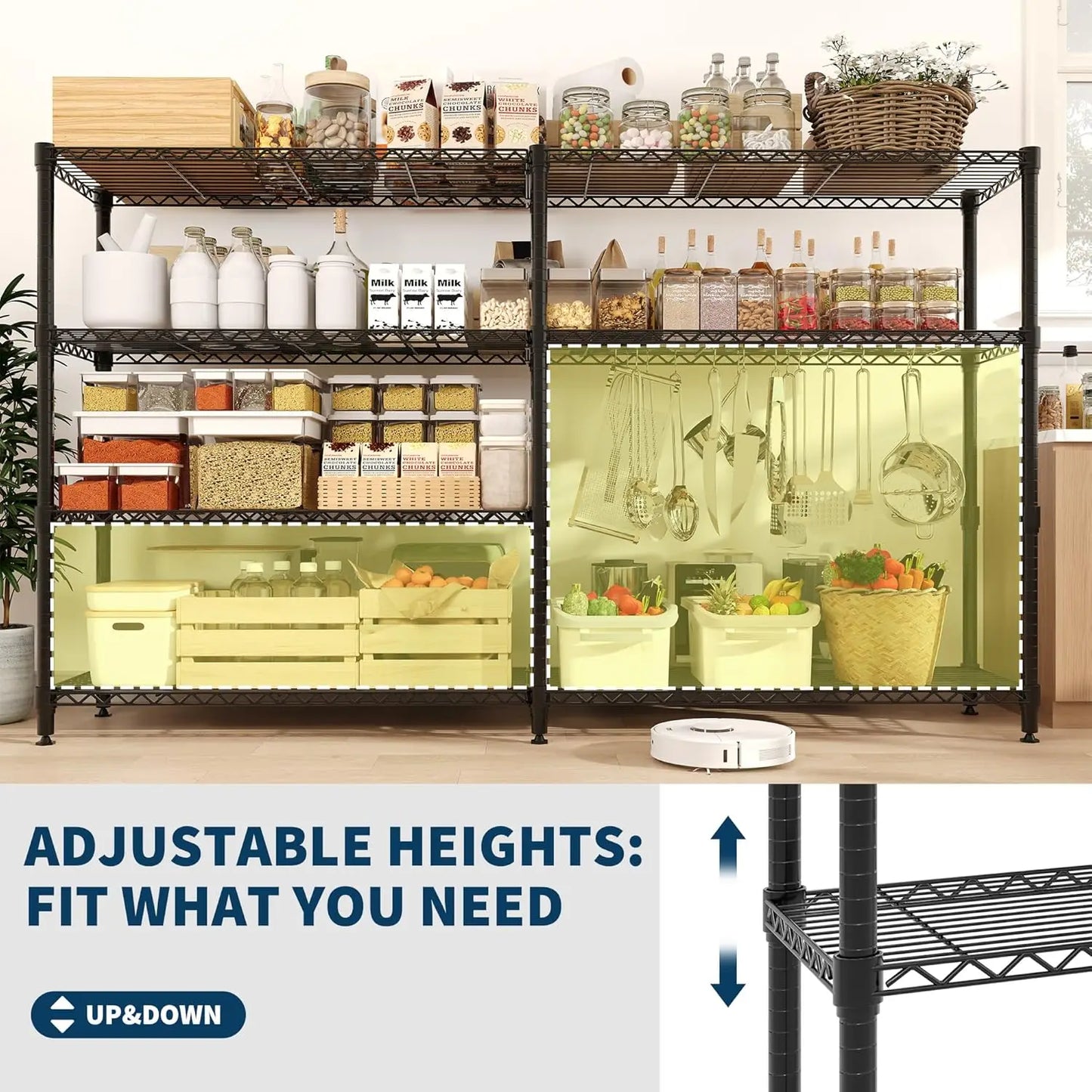 TWISTER.CK Heavy Duty Storage Shelves 4 Tiers Metal Unit