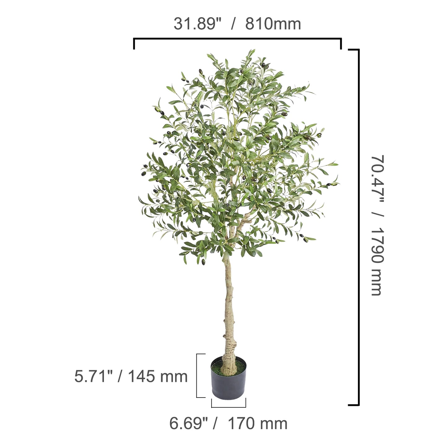 Artificial Olive Tree Indoor Plant Faux Green Tree For Home Decor