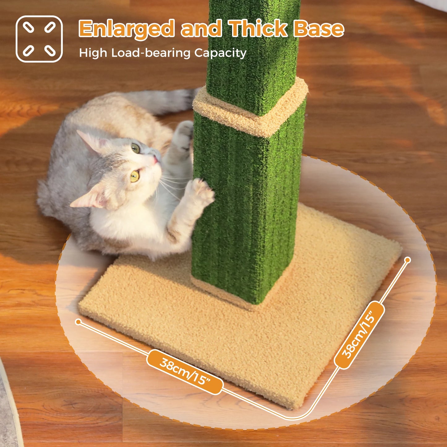 PAWZ Road Large Cat Scratching Post for Indoor Cats