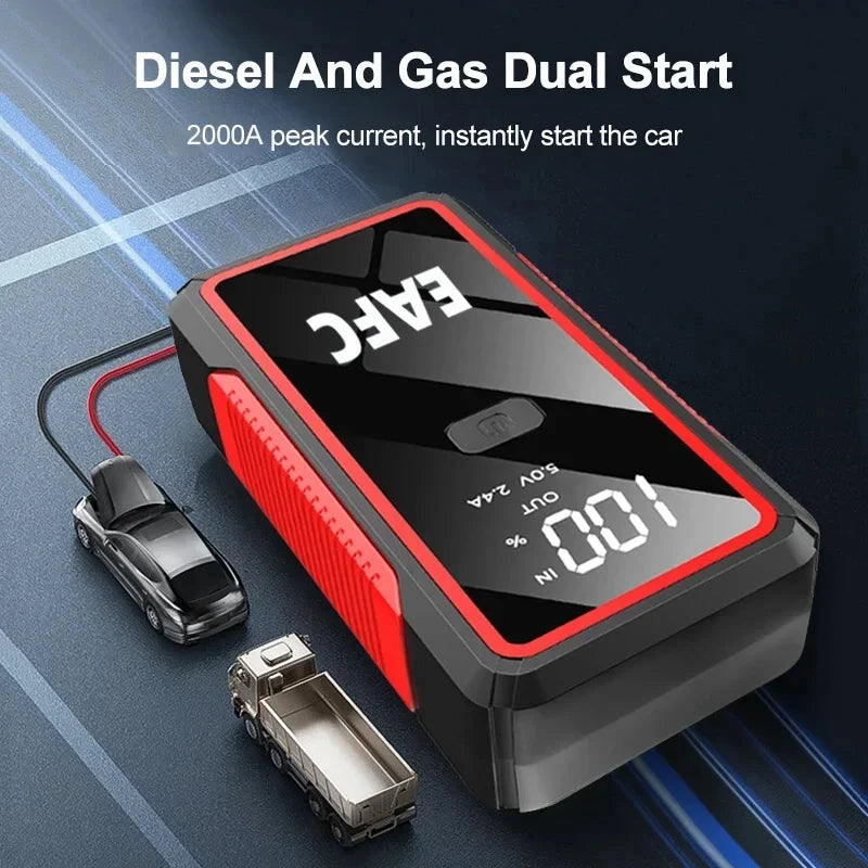 EAFC 12V Car Jump Starter 600A-2000A Portable Power Bank