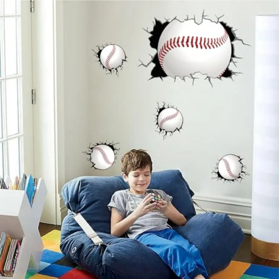 Large Wall Stickers 3D Wall Decals Peel and Stick Big Theme Wall Decals Wall Stickers for Boys Bedroom Room Playroom Decor