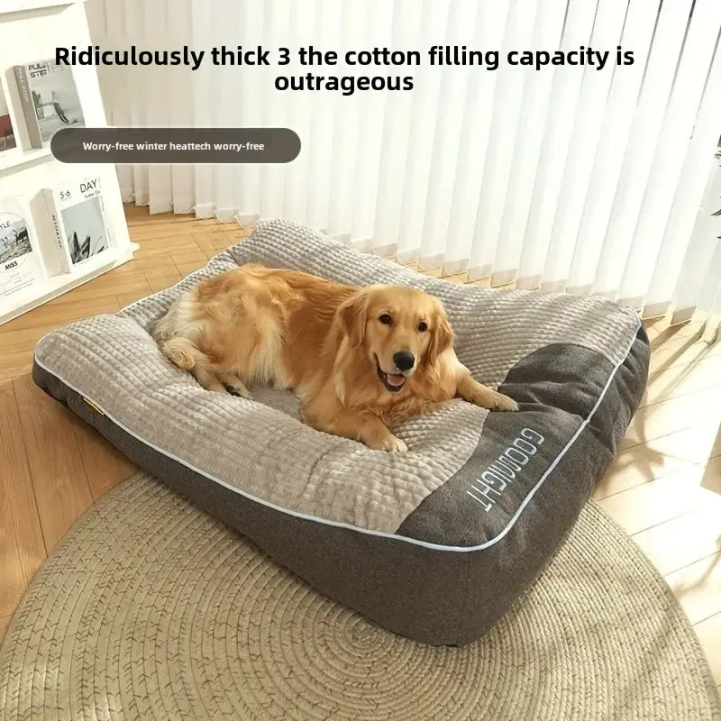 Orthopedic Dog Bed For Large Dogs, Extra Thick Kennel Cushion
