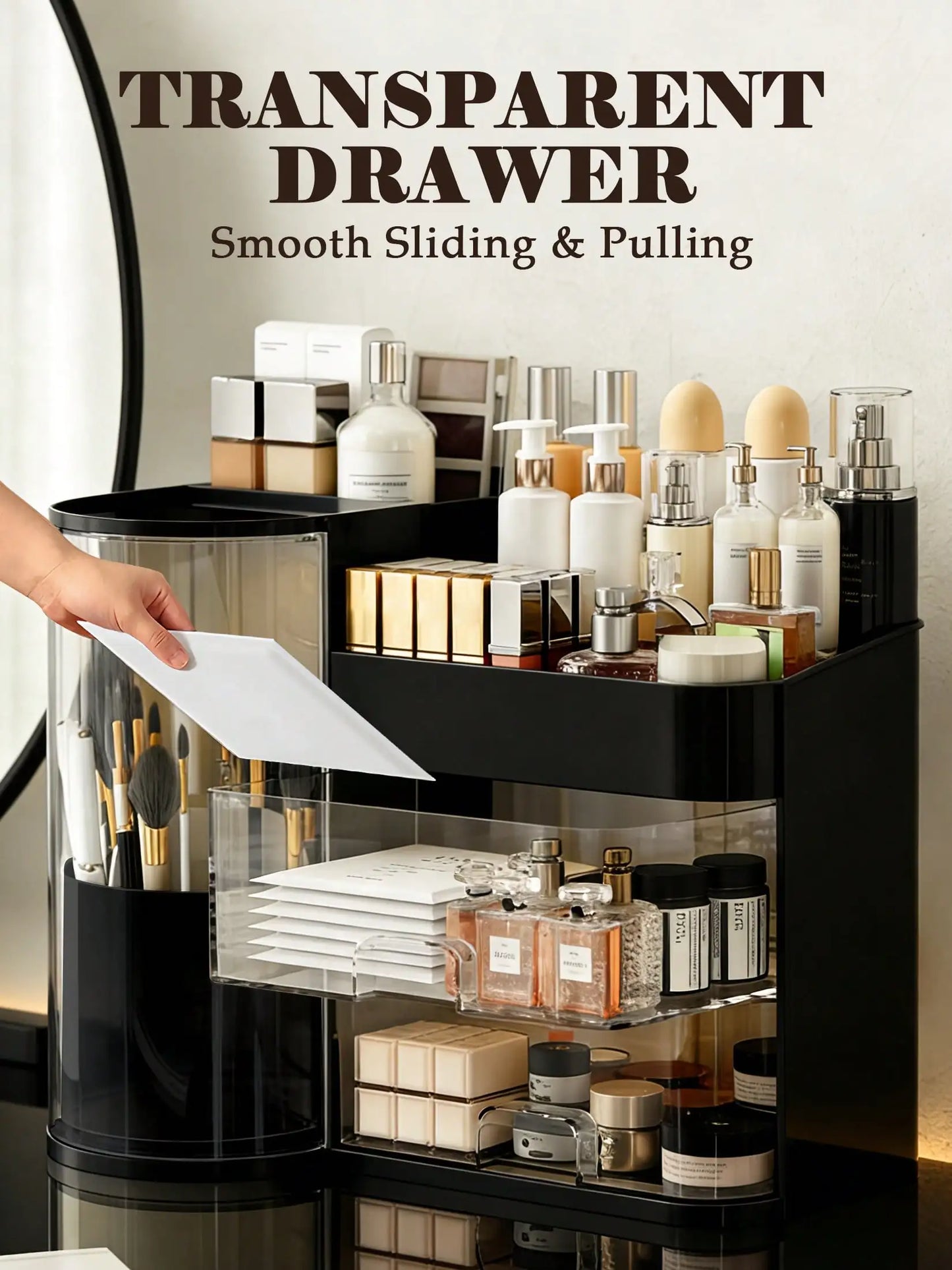 2 Tier Rotating Makeup Organizer Skincare Storage For Bathroom Countertop Cosmetic Holder