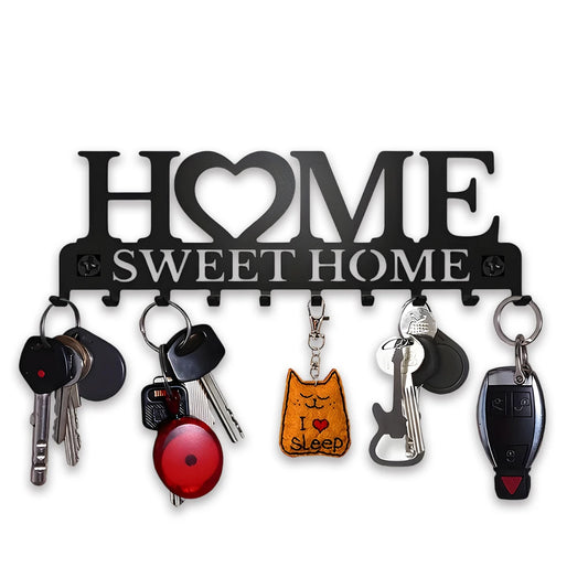 Stainless Steel Key Holder Wall Mount Rack With Ten Hooks