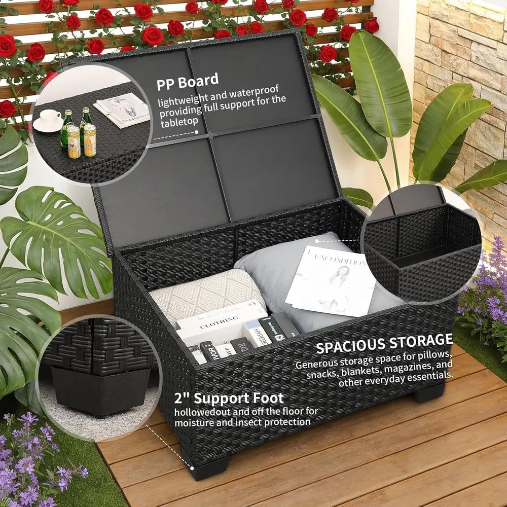 45 Outdoor Patio Furniture Set with 7 Pieces, Propane Fire Pit Table, Weatherproof Covers, Light Grey