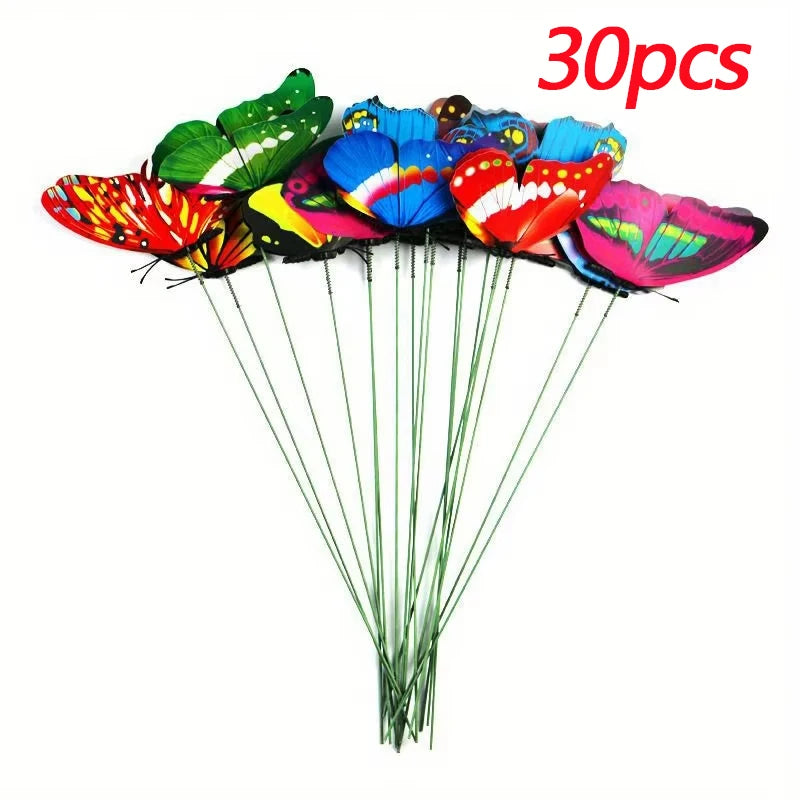 Butterfly Garden Stakes 3D PVC Wings Yard Decor For Home Patio