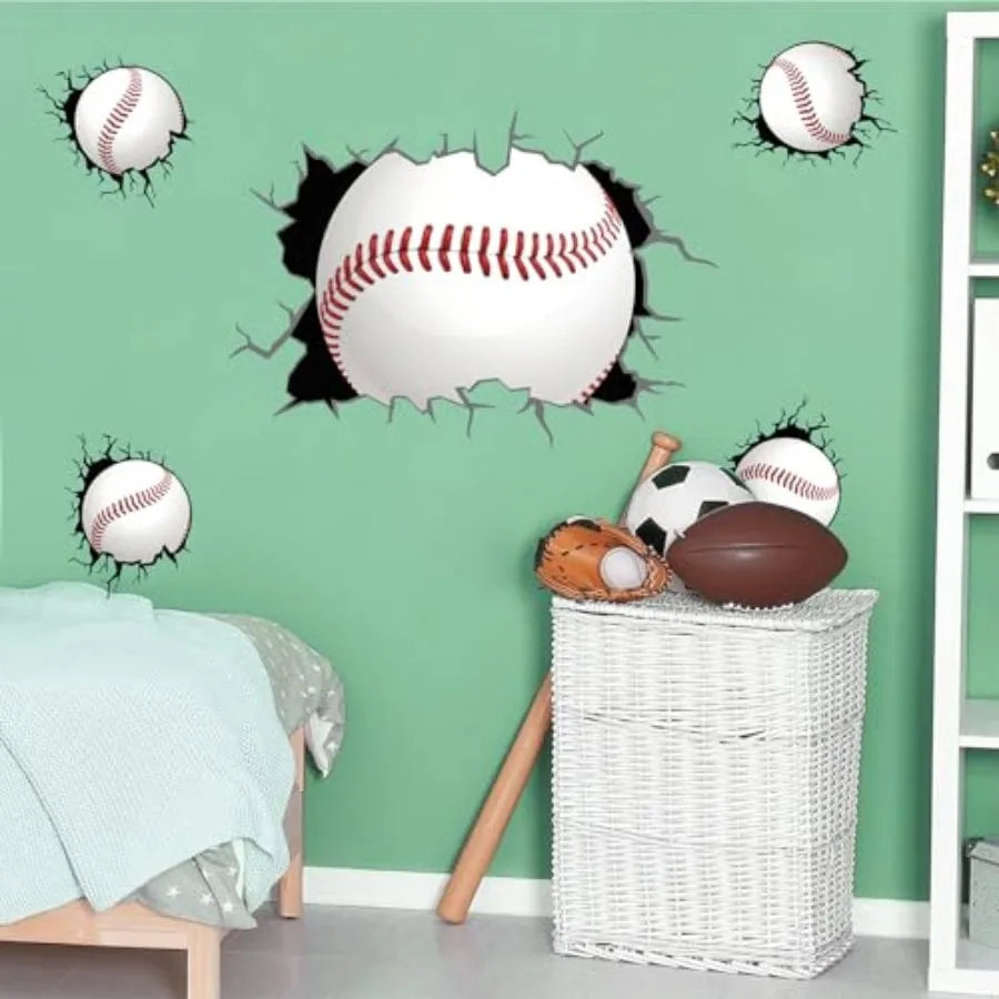 Large Wall Stickers 3D Wall Decals Peel and Stick Big Theme Wall Decals Wall Stickers for Boys Bedroom Room Playroom Decor