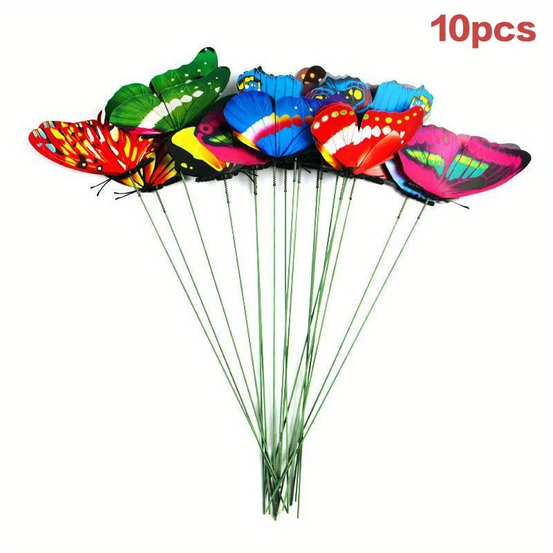Butterfly Garden Stakes 3D PVC Decorations For Yard And Patio