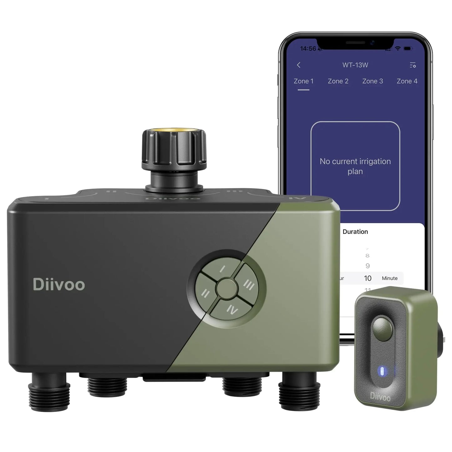 Diivoo Garden WiFi Water Timer 3/4 Zone Irrigation Controller