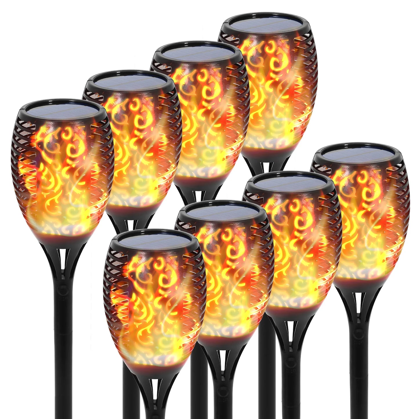 Solar Flame Torch Lights Outdoor Landscape Pathway Garden