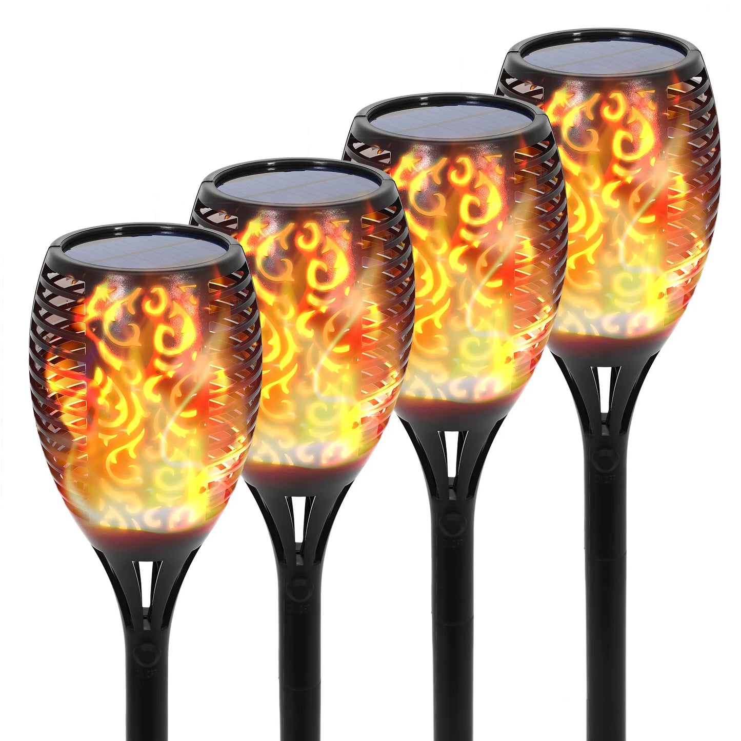 Solar Flame Torch Lights Outdoor Landscape Pathway Garden