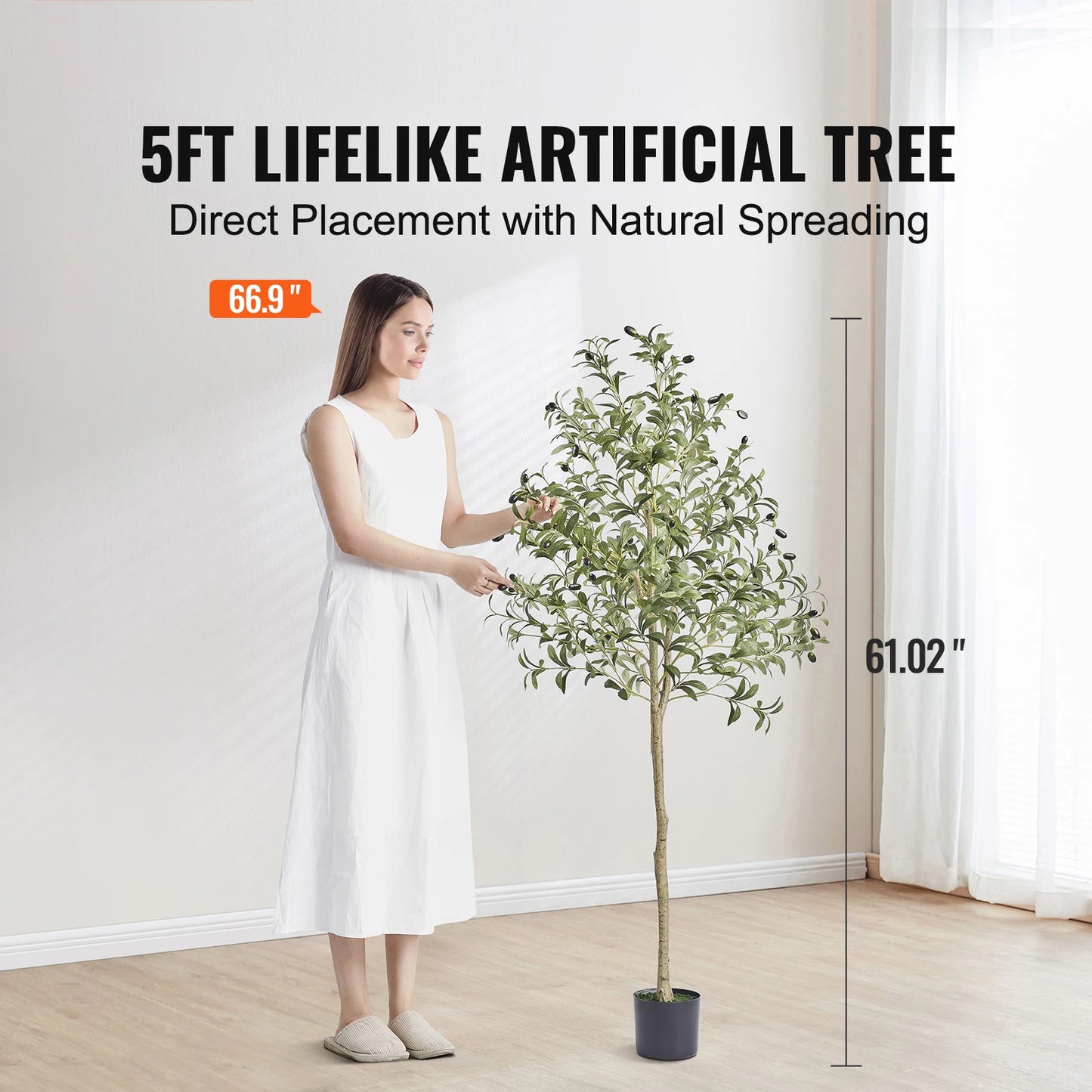 Artificial Olive Tree Indoor Plant Faux Green Tree For Home Decor