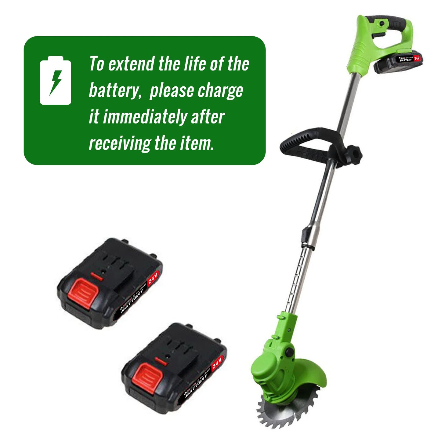 Cordless 2 In 1 Weed Trimmer Brushless Electric With Batteries