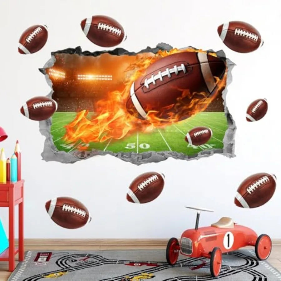 Large Wall Stickers 3D Wall Decals Peel and Stick Big Theme Wall Decals Wall Stickers for Boys Bedroom Room Playroom Decor