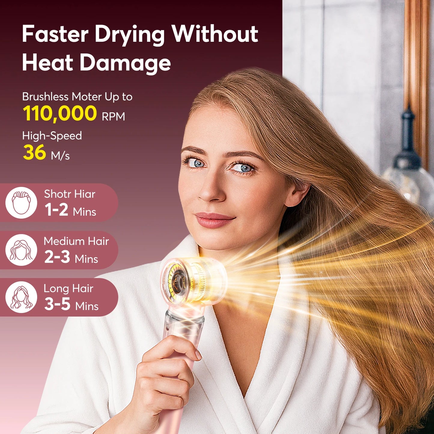 BOPCAL Five In One Hair Styling System AirWrap 1200W Dryer