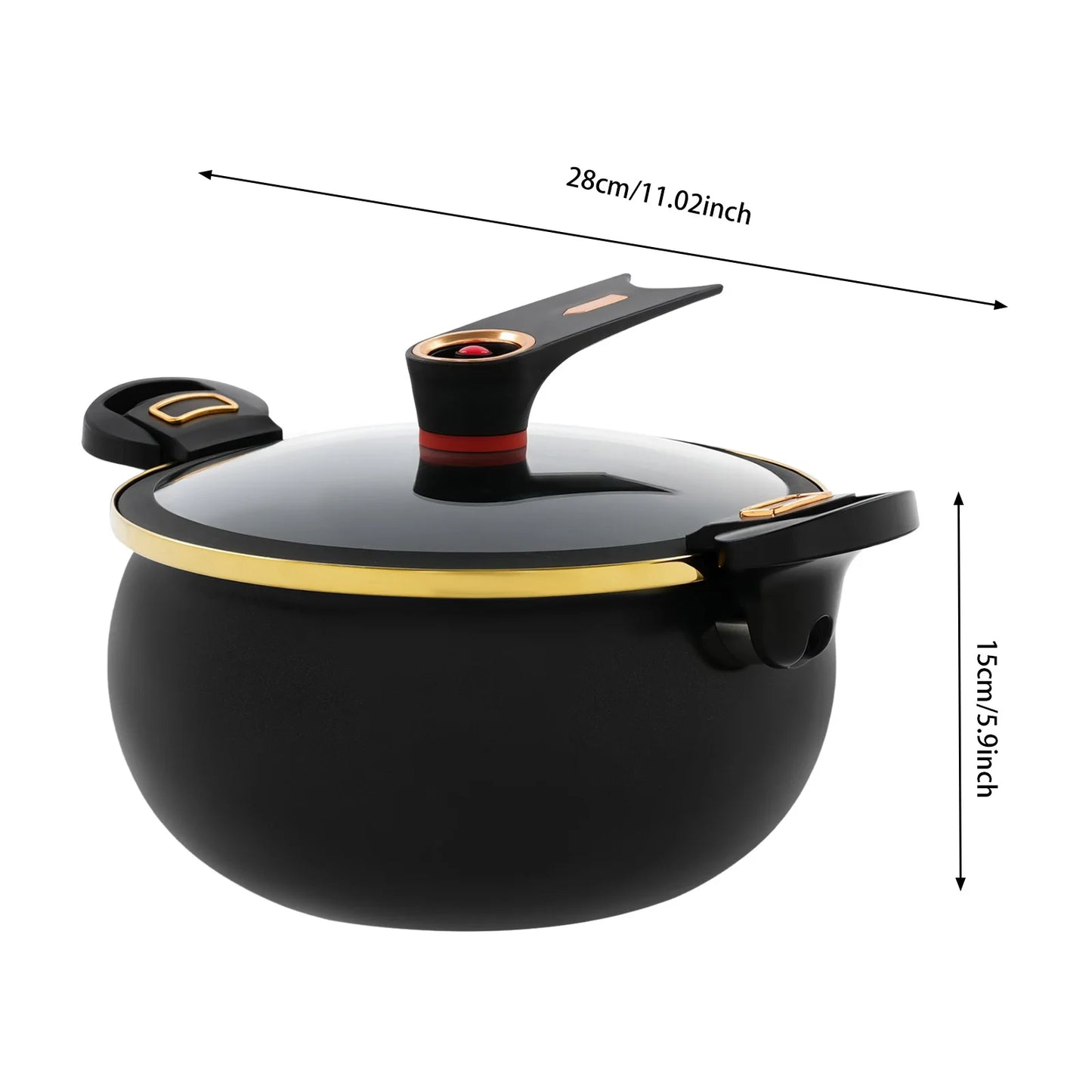 8L Micro Pressure Cooker Multi Function Pot With Two Handles