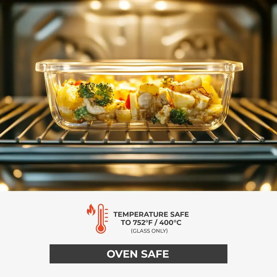 XMSJ Glass Storage Containers With Lids Leak Proof Freezer Safe