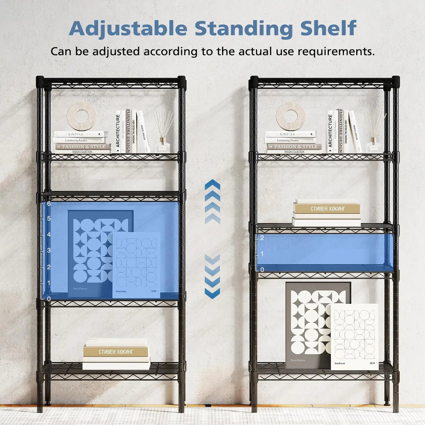 JHK Metal Wire Storage Shelves Adjustable Racks For Home Kitchen