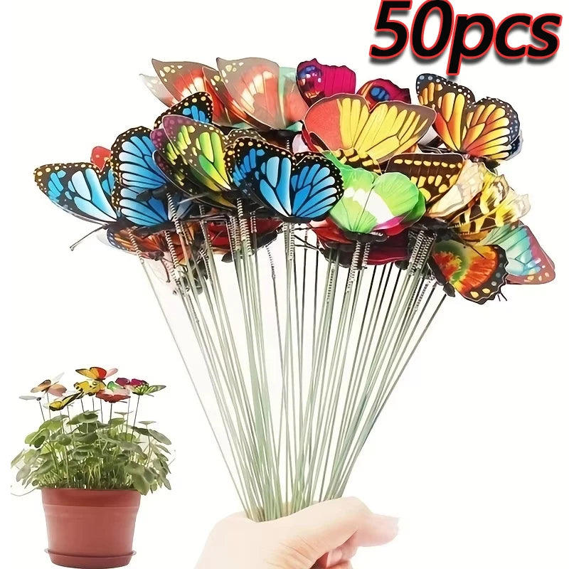 Butterfly Garden Stakes 3D PVC Wings Yard Decor For Home Patio