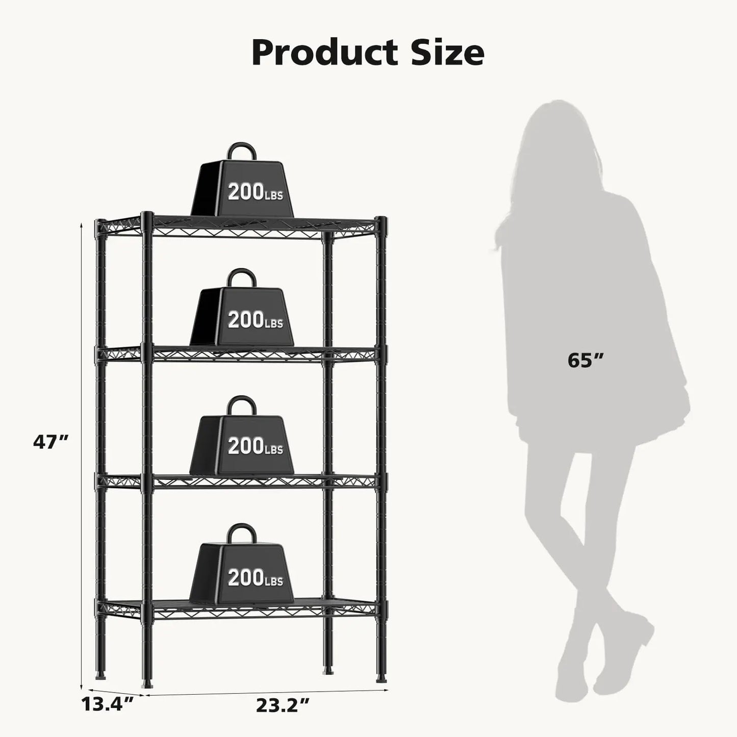 JHK Metal Wire Storage Shelves Adjustable Racks For Home Kitchen