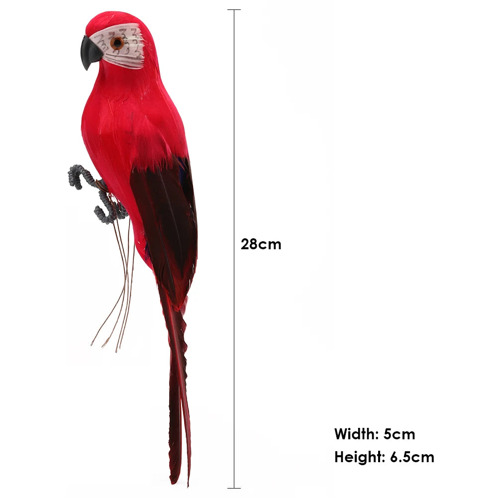 Alloet Garden Bird Prop Decor Foam Parrot Lawn Figurine Ornament