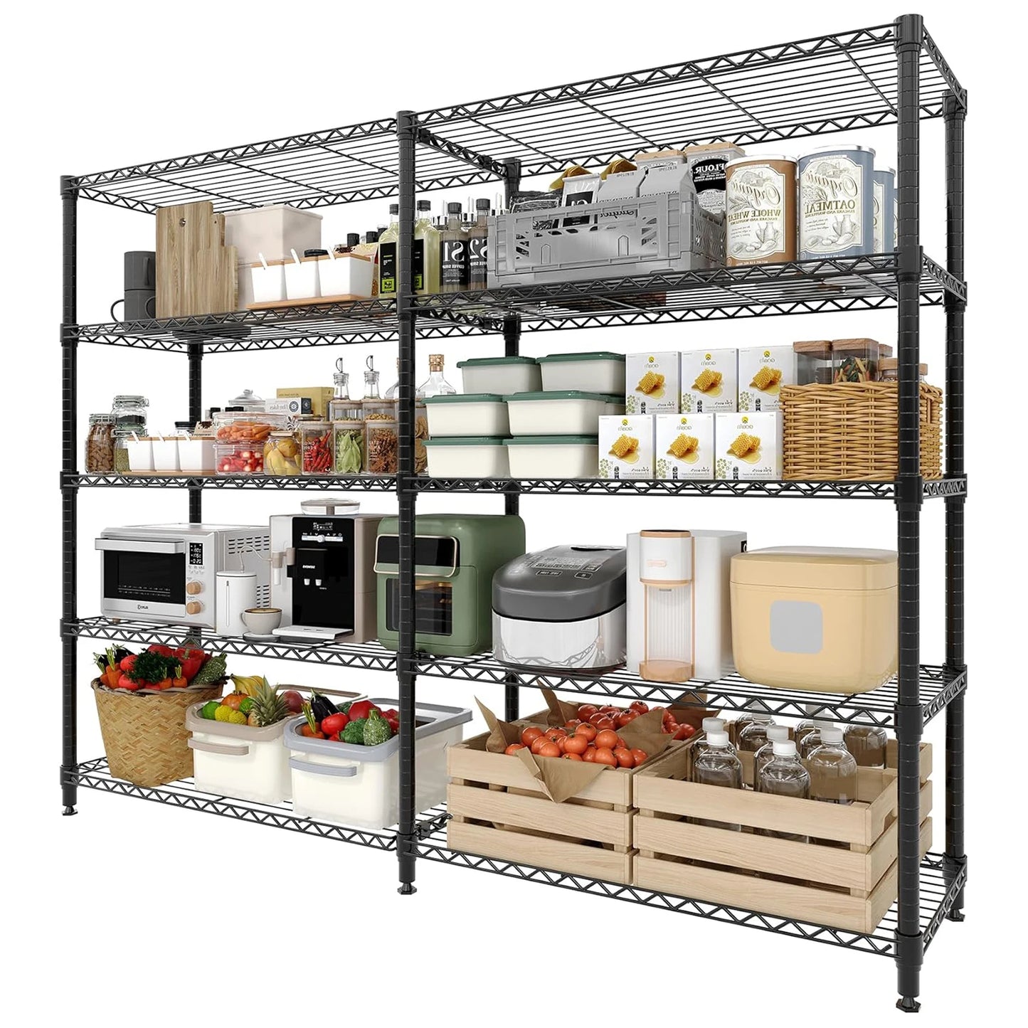TWISTER.CK Heavy Duty Storage Shelves 4 Tiers Metal Unit