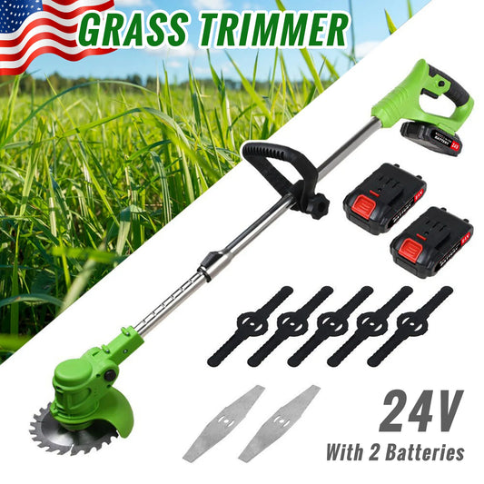 Cordless 2 In 1 Weed Trimmer Brushless Electric With Batteries