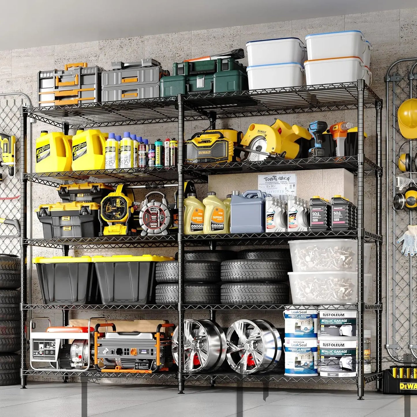 TWISTER.CK Heavy Duty Storage Shelves 4 Tiers Metal Unit