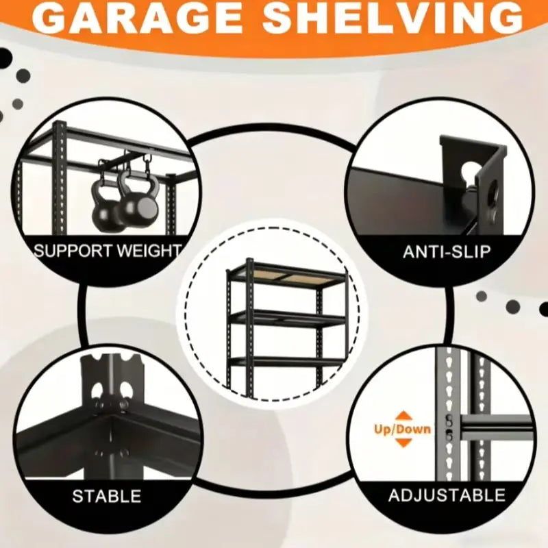 Heavy Duty Garage Shelving Unit With Adjustable Height