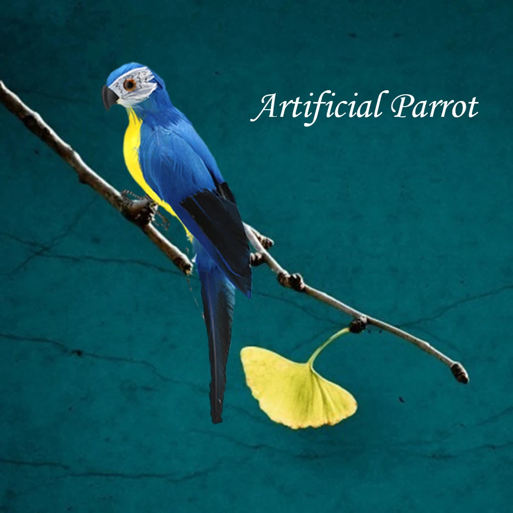 Alloet Foam Parrot Garden Bird Prop Figurine Lawn Decor Ornament