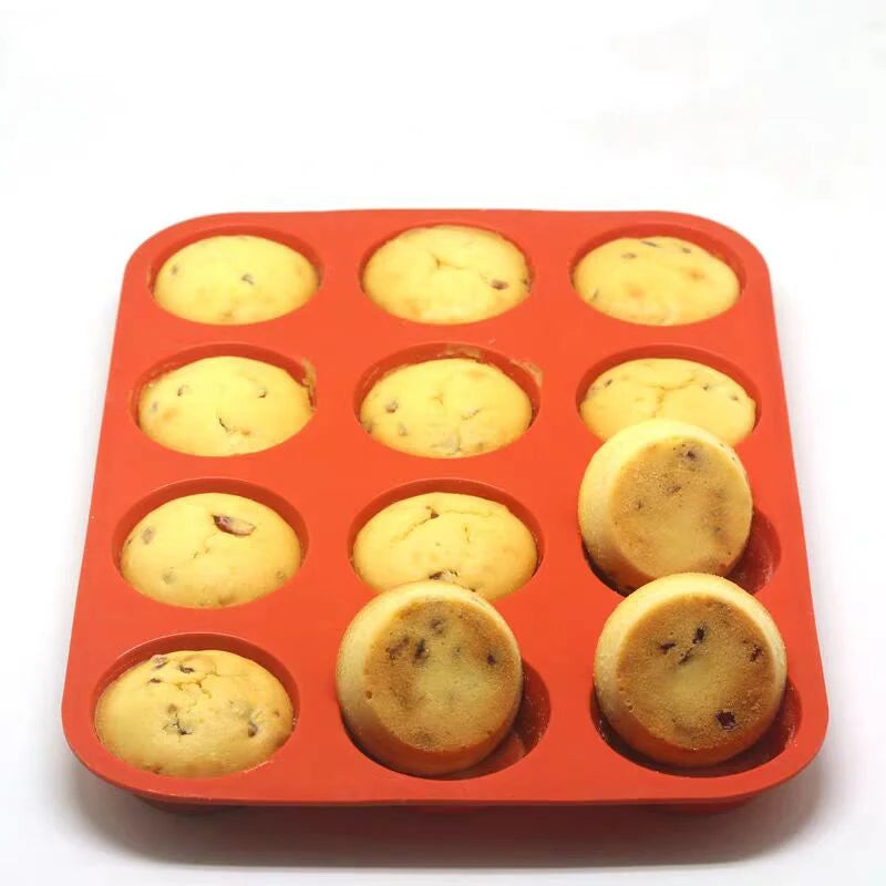 PDQ Silicone Mini Muffin Molds Nonstick Cupcake Fondant Pan