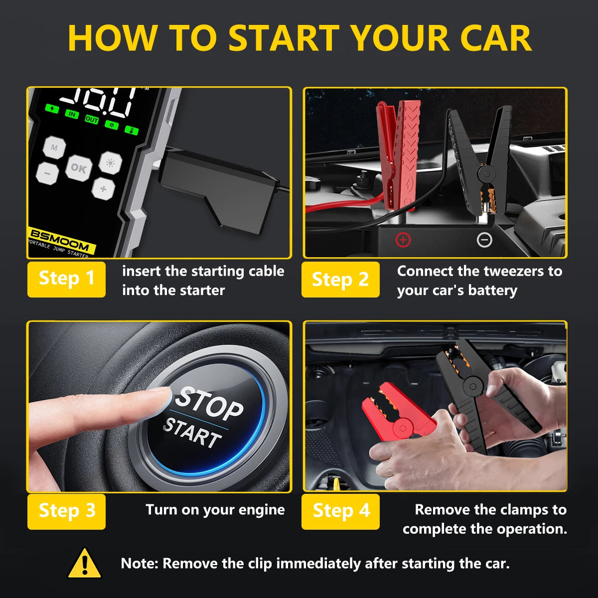 BIUBLE 7000A Jump Starter With 12V Compressor And LED Flashlight