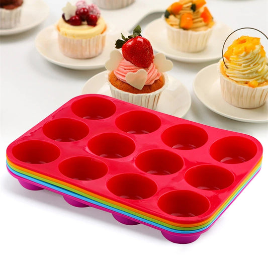 PDQ Silicone Mini Muffin Molds Nonstick Cupcake Fondant Pan