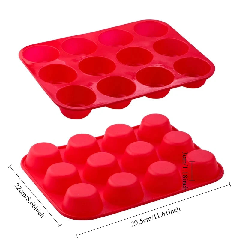 PDQ Silicone Mini Muffin Molds Nonstick Cupcake Fondant Pan