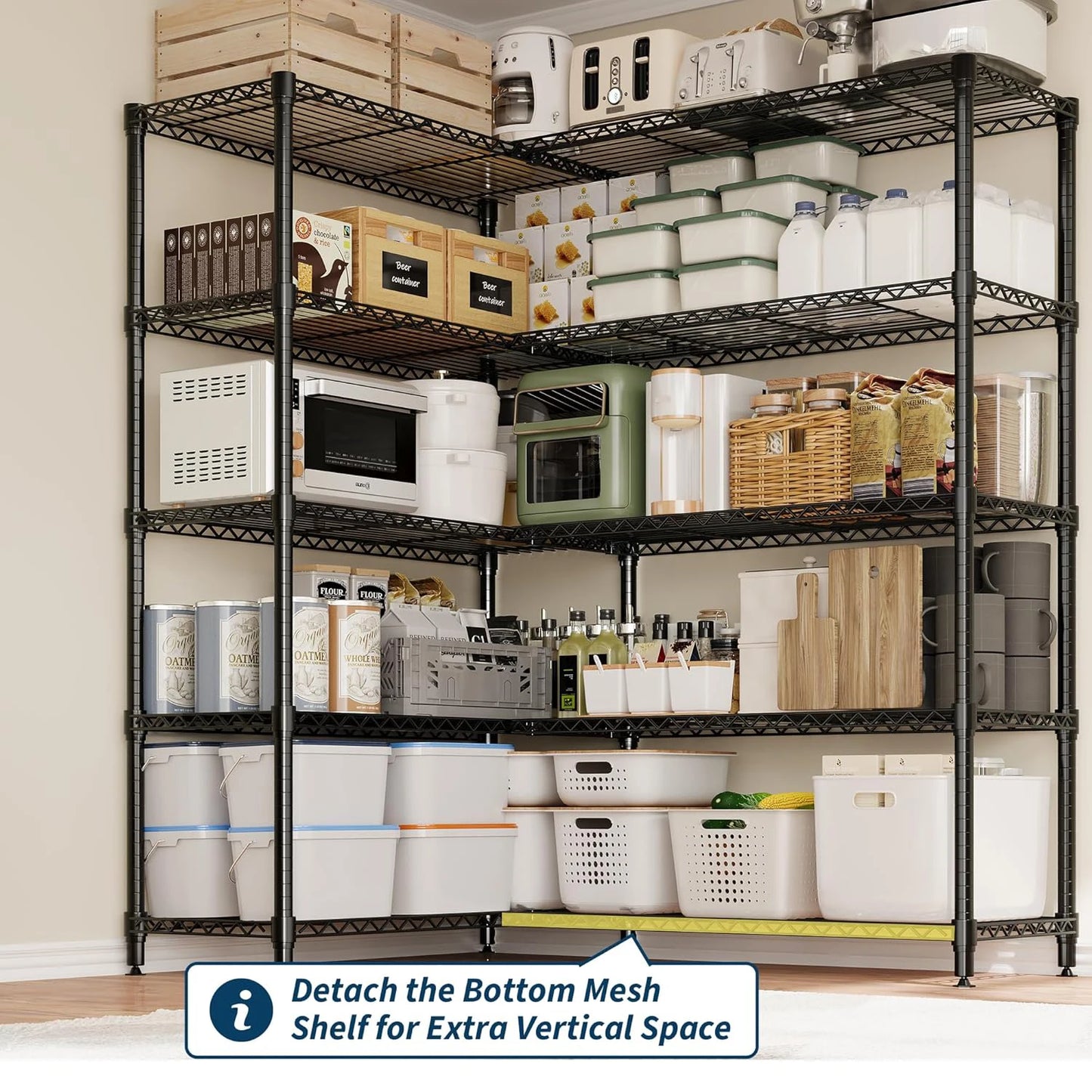 TWISTER.CK Heavy Duty Storage Shelves 4 Tiers Metal Unit